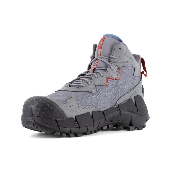 Reebok Mens Zig Kinetica Edge II Grey/Black Leather MetGuard Work Boots 12 W EUC main image 12